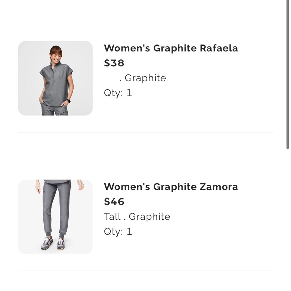 Figs Small Rafaela top & XS Tall Zamora jogger - Graphite